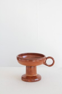 teracotta incense /candle holder - brown