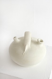salt clay vase - oval