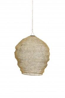 knitted wire lamp shade-gold