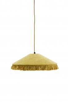 velvet ceiling lamp-yellow