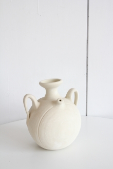 salt clay vase - flatback