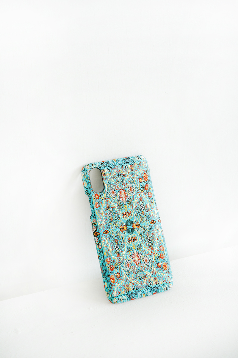 woven iphone case - mint