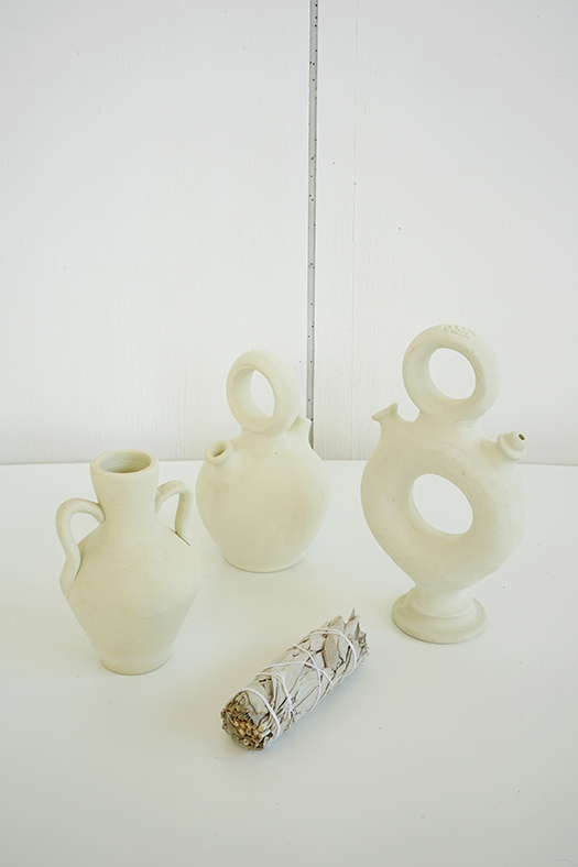 salt clay round vase - small