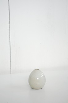 beige stoneware vase - small