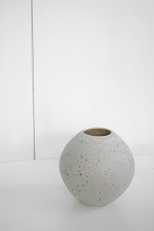 grey stoneware flower pot - M