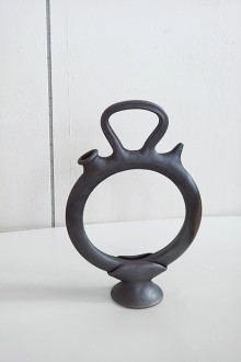 round vase black - BL