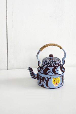 enamel teapot -tiger