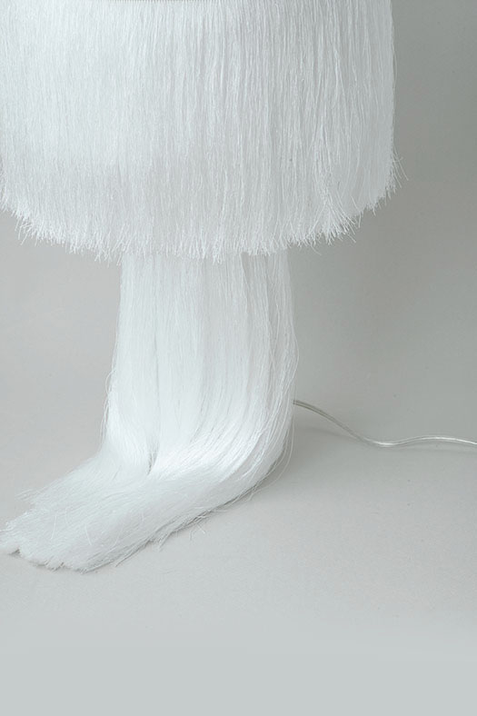 tassel stand lamp - white