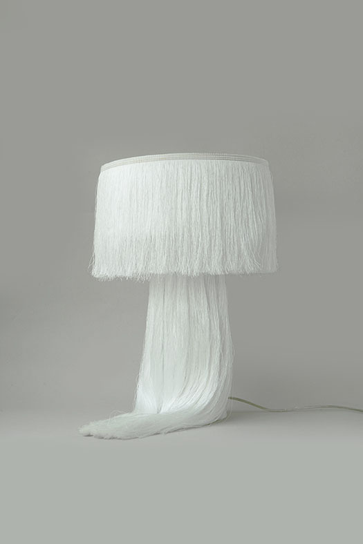 tassel stand lamp - white