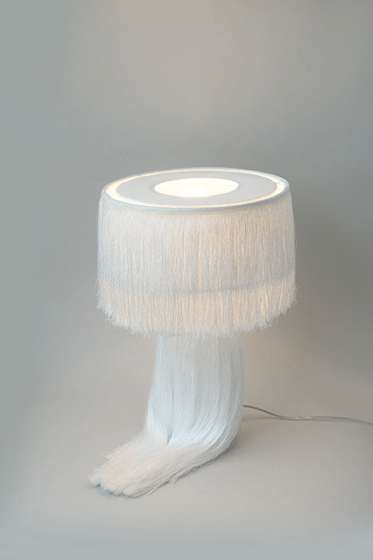 tassel stand lamp - white