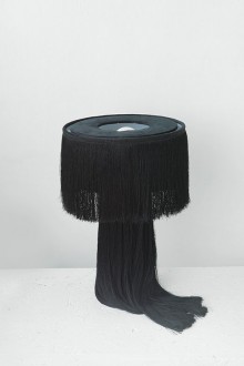 tassel stand lamp - black