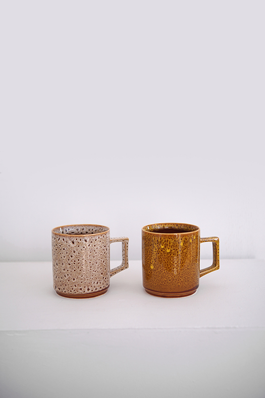 glazed mug - beige