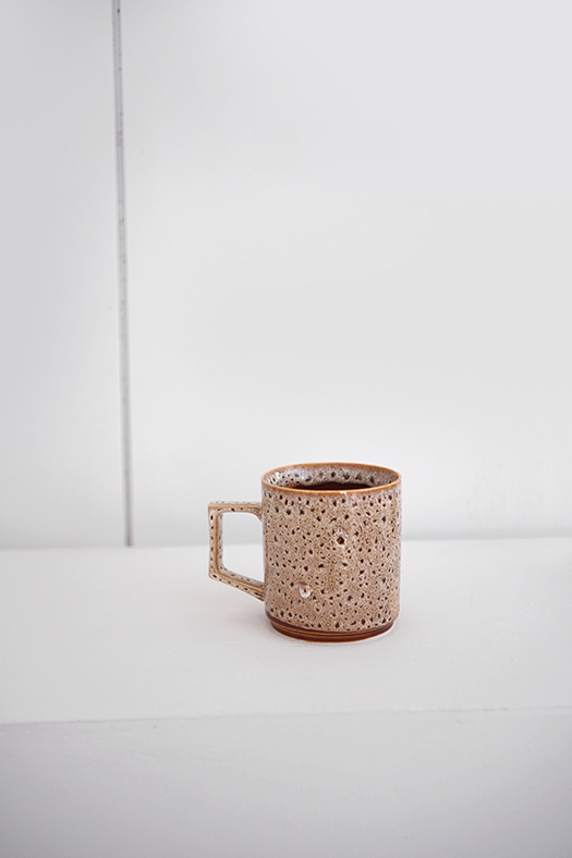glazed mug - beige