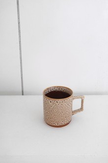 glazed mug - beige