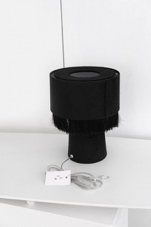 velvet stand lamp - black