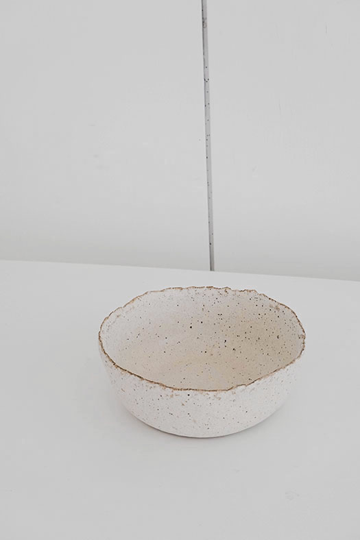 white stone dish