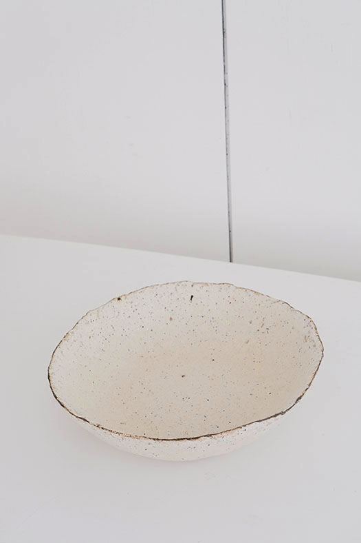 white stone dish