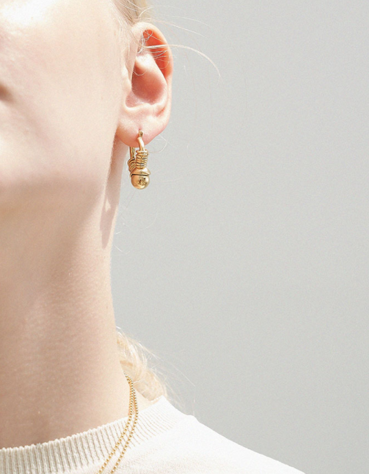 Mini Ring Ball Earring