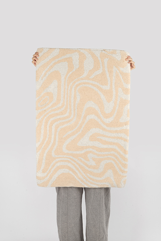 wool rug - swirl nude