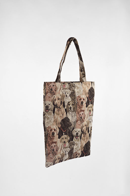 animal jacquard tote bag