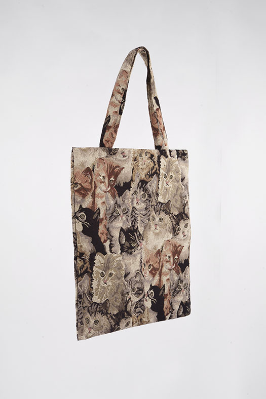 animal jacquard tote bag