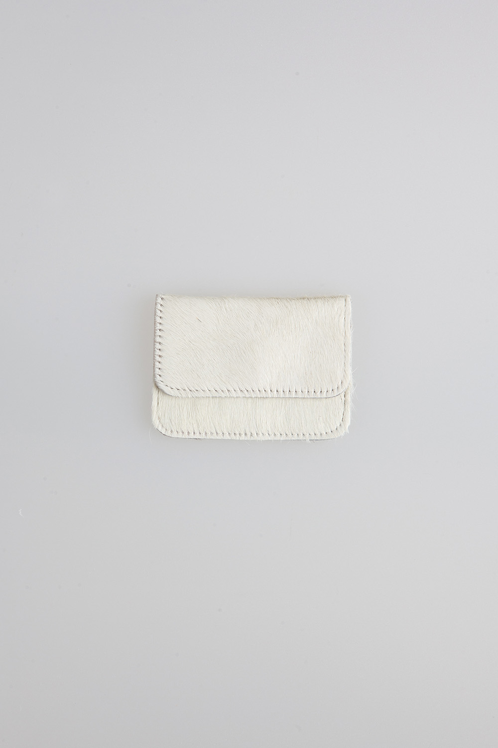 fur card wallet - white