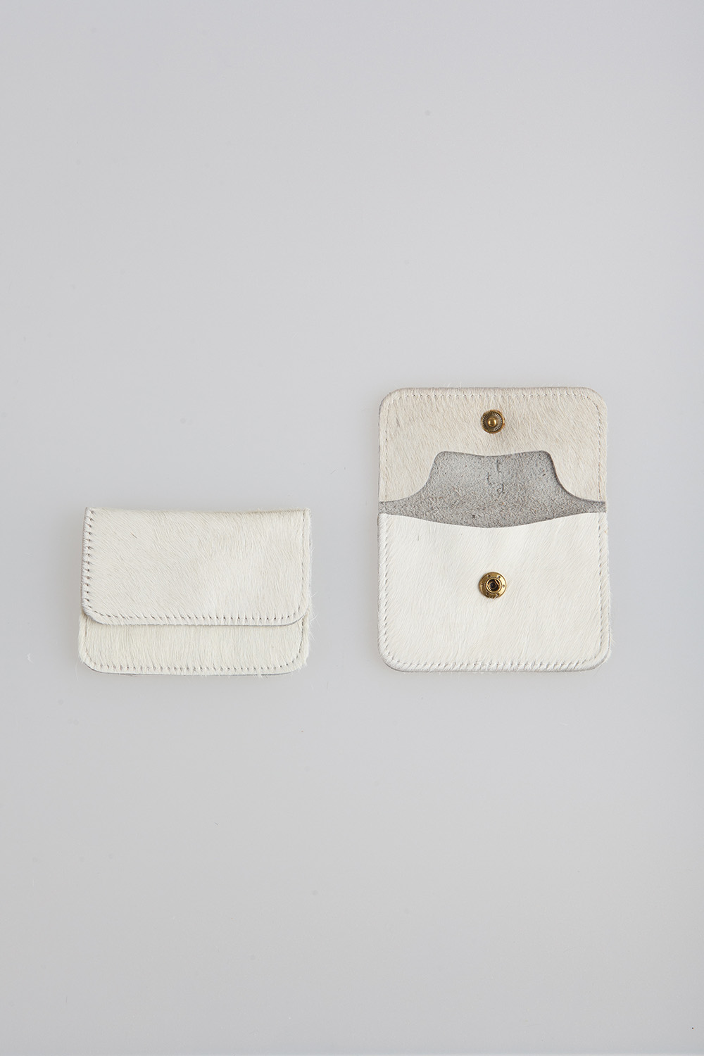 fur card wallet - white