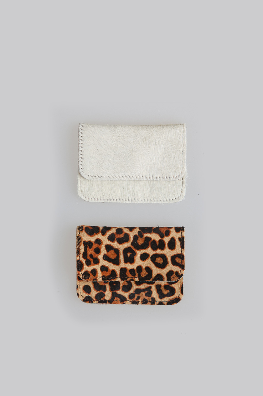 fur card wallet - white