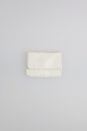 fur card wallet - white