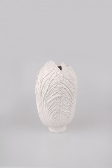 cabbage vase - white