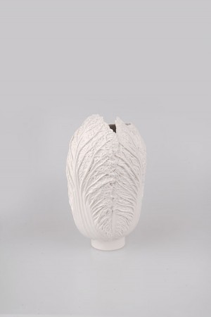 cabbage vase - white