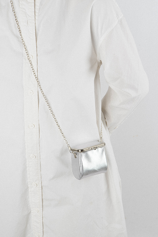 pelican bag - mini - silver