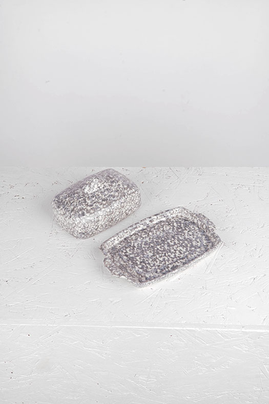 ceramic butter case - gray