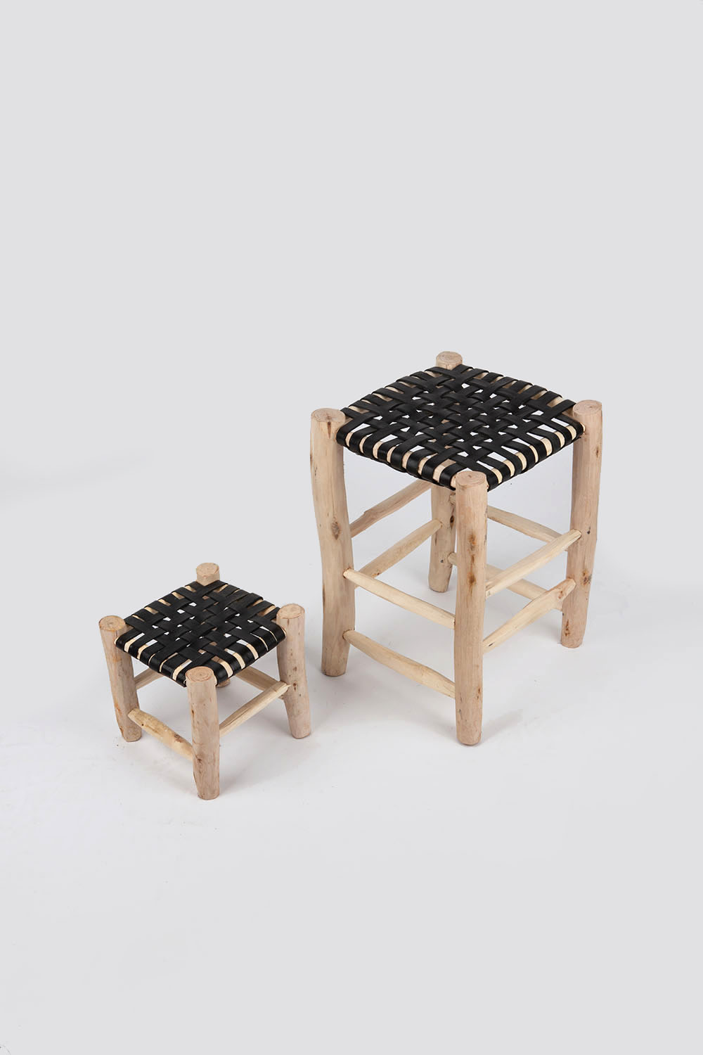 leather stool - L BN