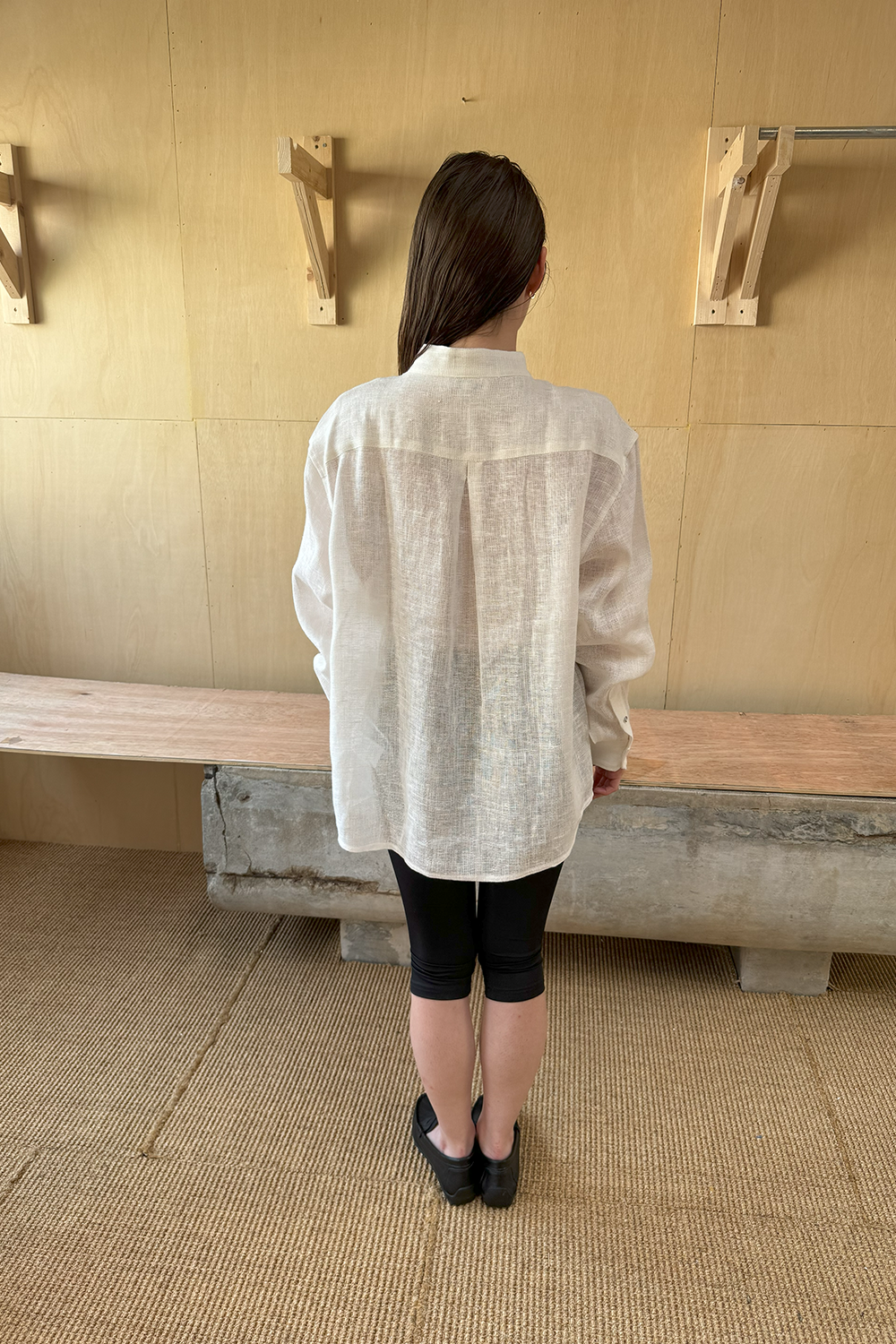 quinoa linen shirts - ecru