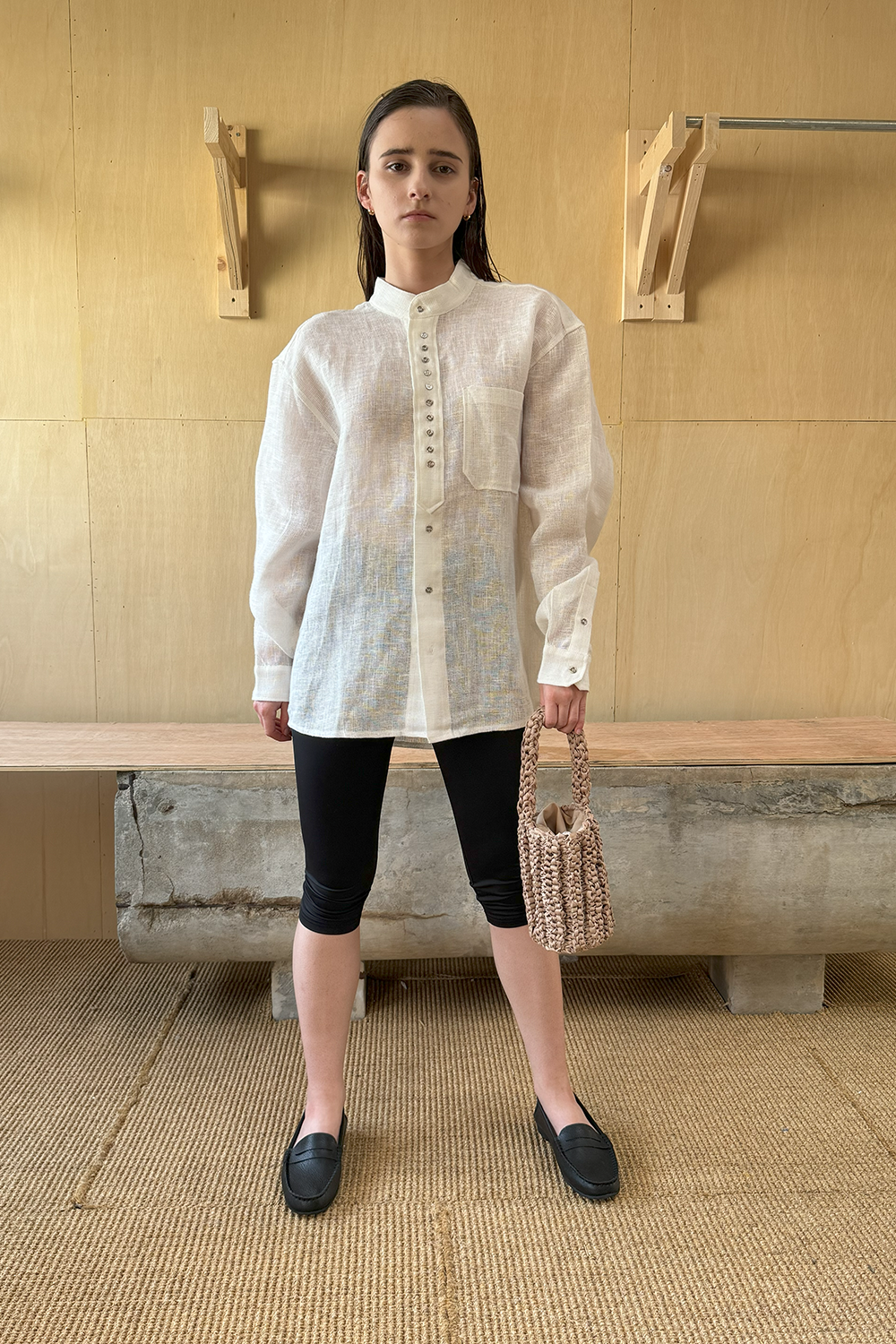 quinoa linen shirts - ecru