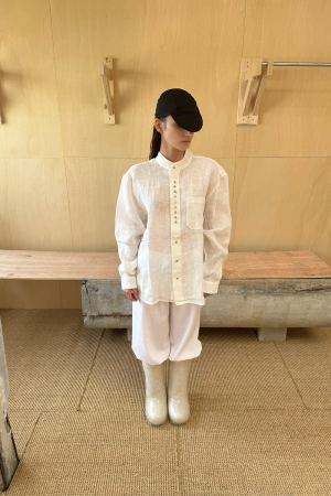 quinoa linen shirts - ecru
