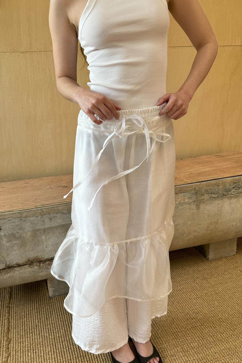 apron skirt - white