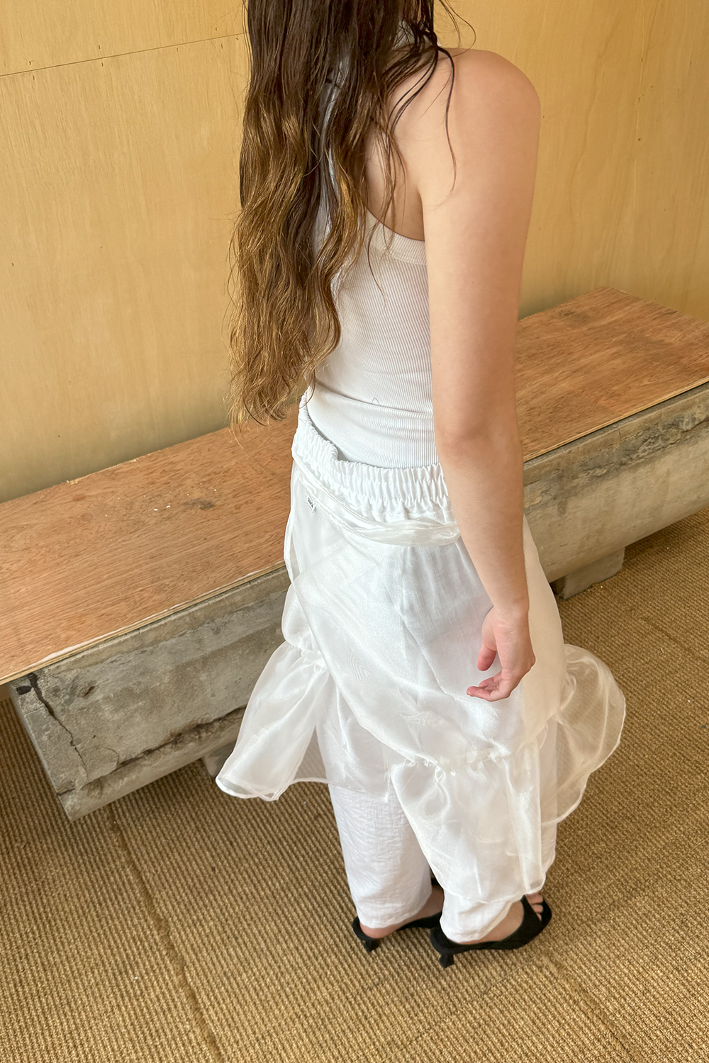 apron skirt - white