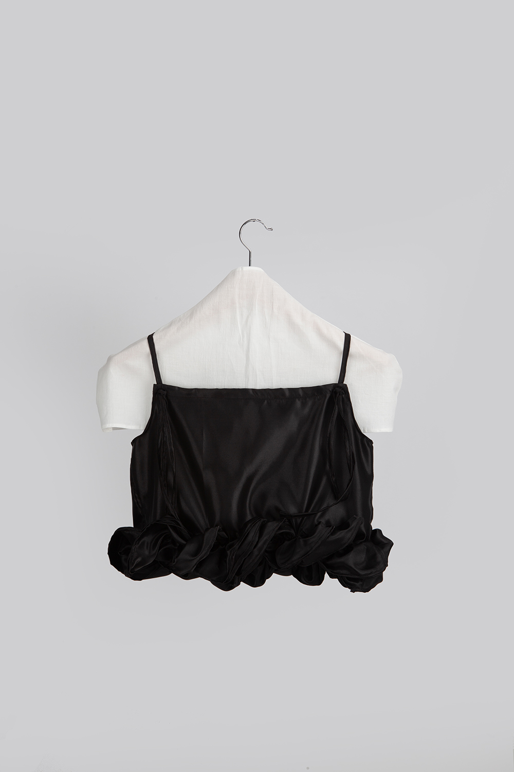 frill mini top - black