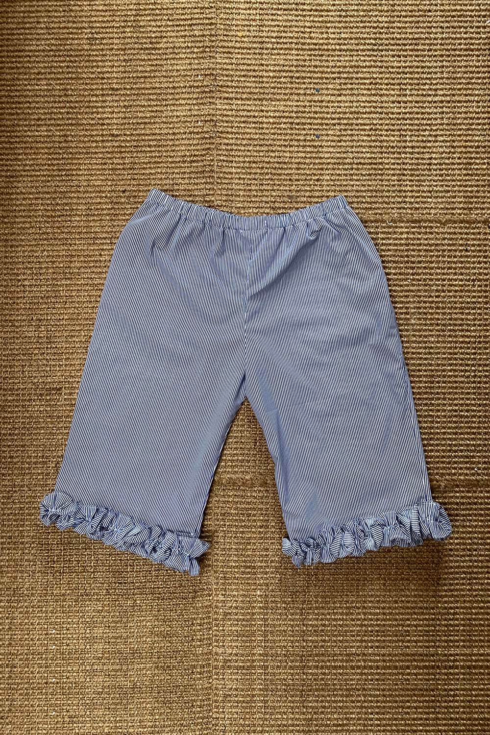 stripe frill pants