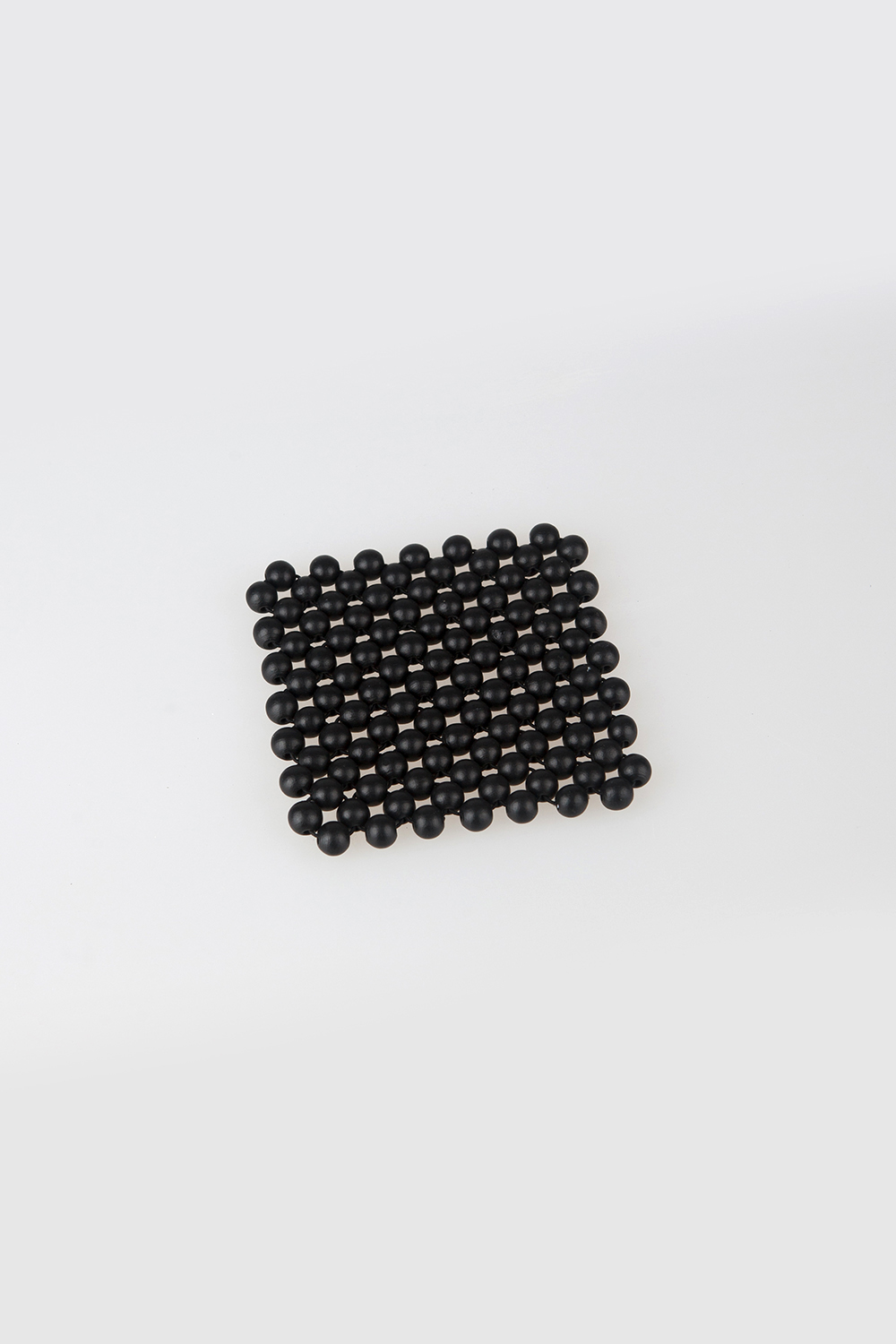 wooden place matt - black S