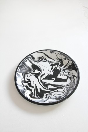 enamel dish - big - marble