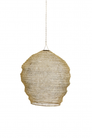 knitted wire lamp shade-gold
