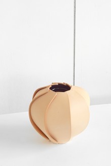 leather vase - big