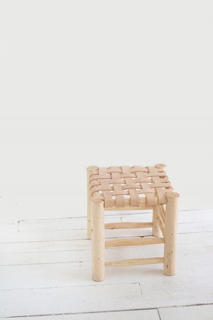 leather stool - medium