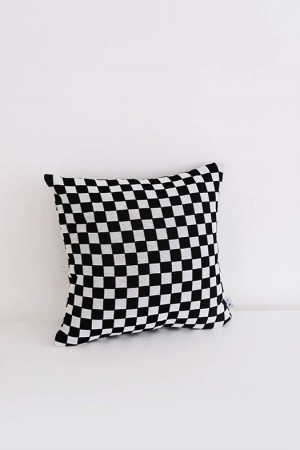 cushion - check black