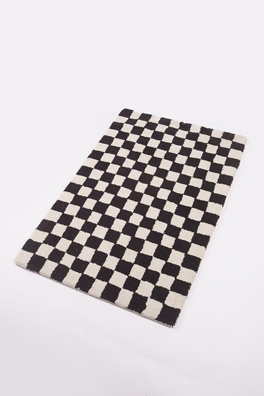 wool rug - check K