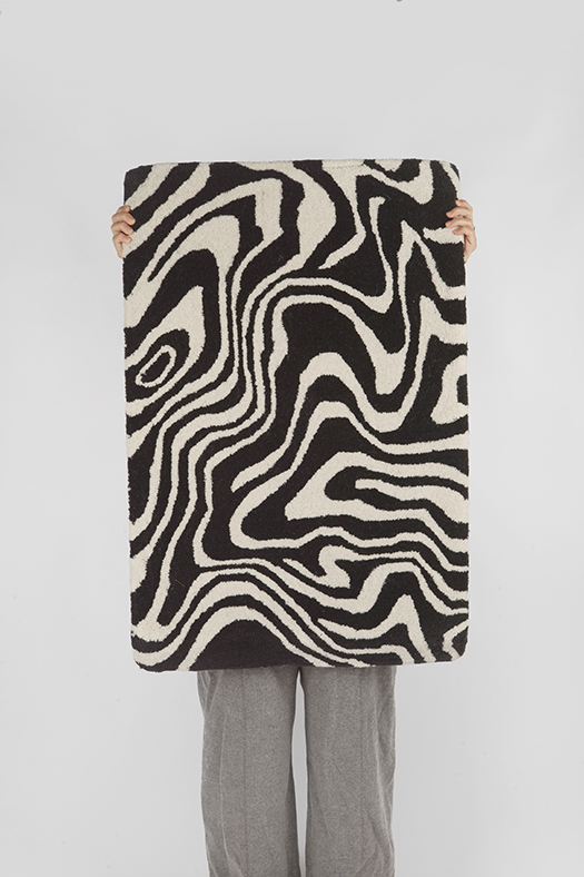 wool rug - swirl K