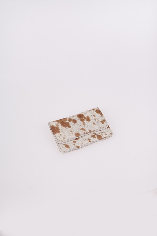 fur card wallet - gray
